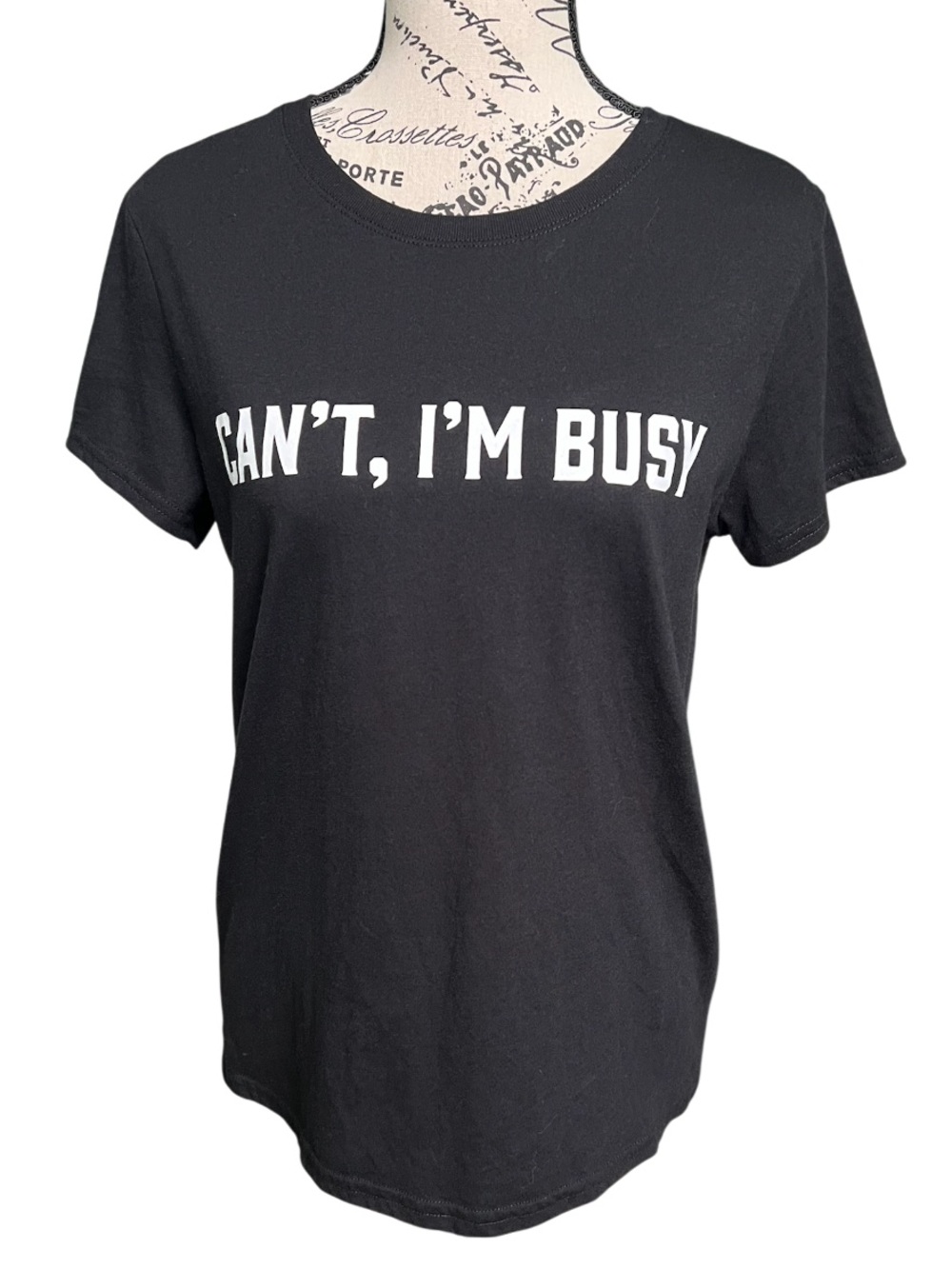 Can't, I'm Busy Black Graphic Tee